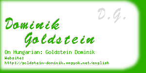 dominik goldstein business card